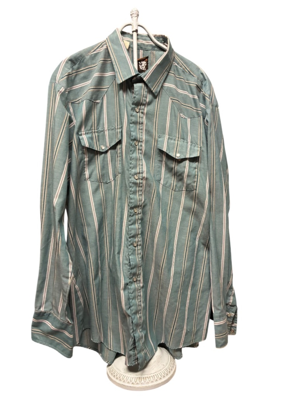 Vintage Karman Western Shirt with Pearl Snaps Mens X-Large